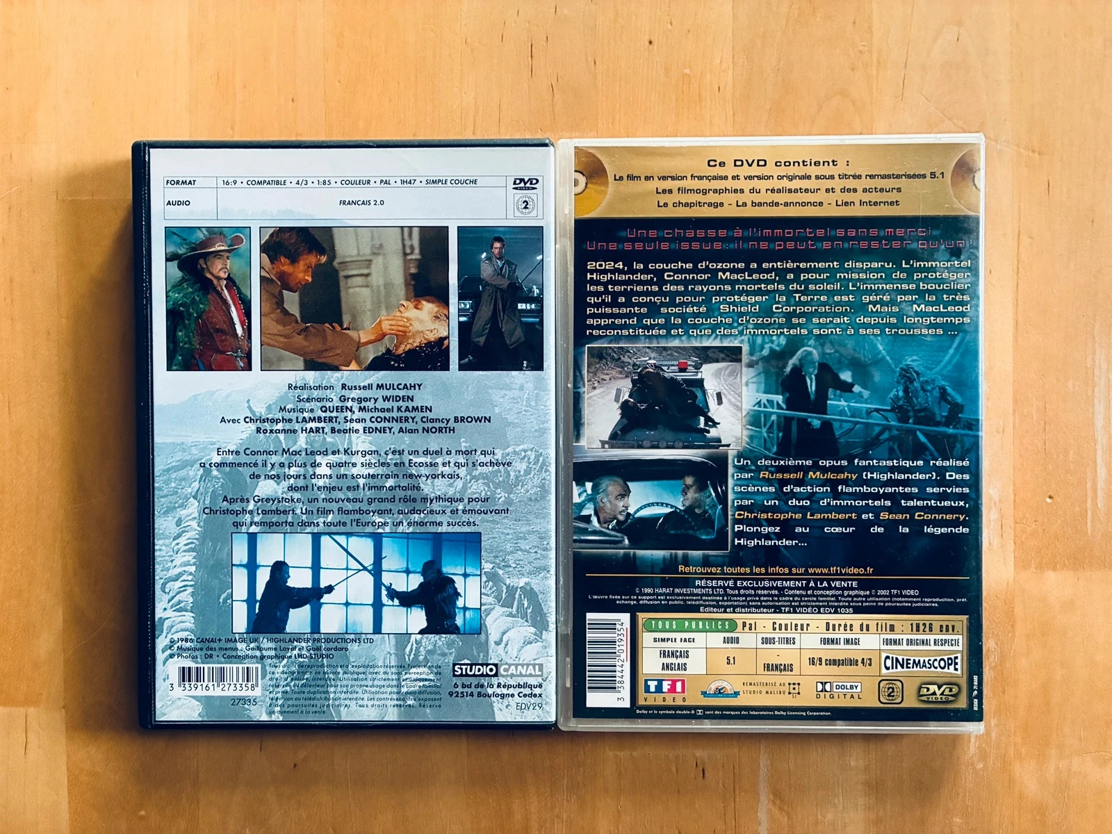 Paquete 2 DVD Highlander 1 y 2 con Christophe Lambert. – photo 3